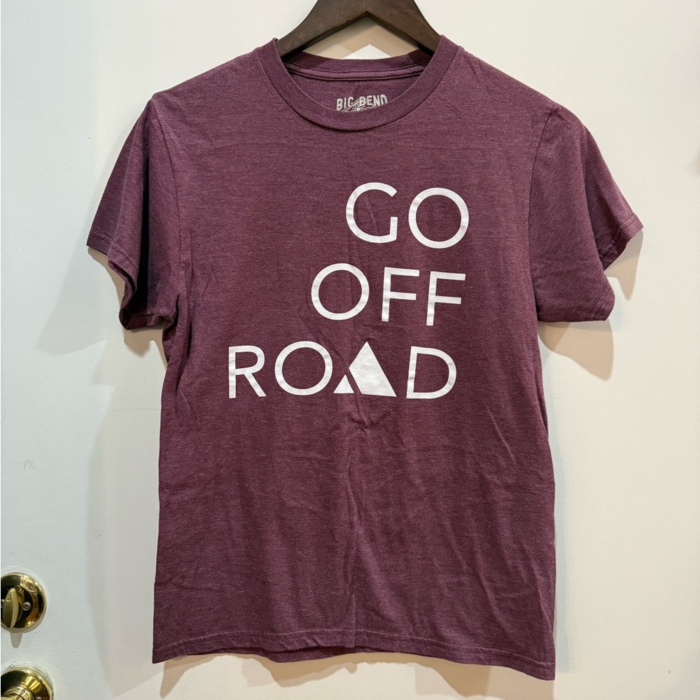 Go Off Road Big Bend Outfitters Maroon Short Sleeve T-Shirt S Small